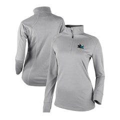 San Jose Sharks Columbia Women's Omni-Wick Shotgun 2.0 Quarter-Zip Pullover Top Gray