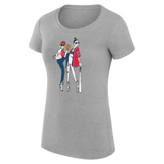 Boston Red Sox G-III 4Her by Carl Banks Women's Super-Slim Fit Lightweight Baseball Girls T-Shirt Heather Gray