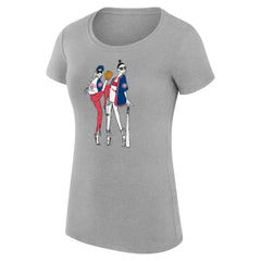 Chicago Cubs G-III 4Her by Carl Banks Women's Super-Slim Fit Lightweight Baseball Girls T-Shirt Heather Gray