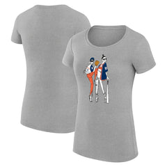 Detroit Tigers G-III 4Her by Carl Banks Women's Super-Slim Fit Lightweight Baseball Girls T-Shirt Heather Gray
