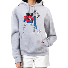 New York Rangers G-III 4Her by Carl Banks Women's Hockey Girls Fleece Pullover Hoodie Heather Gray