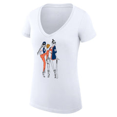 Detroit Tigers G-III 4Her by Carl Banks Women's Super-Slim Fit Lightweight Baseball V-Neck T-Shirt White