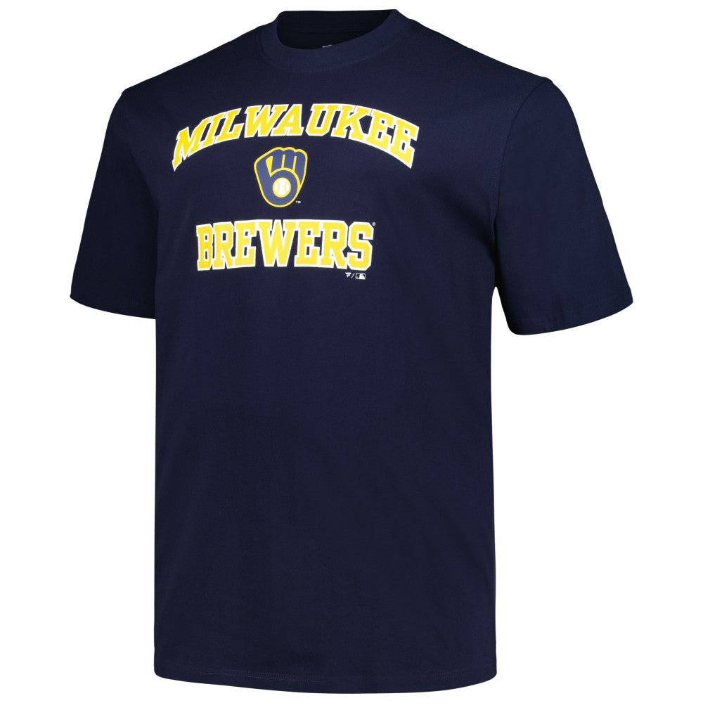 Milwaukee Brewers Profile Big & Tall Heart & Soul T-Shirt Navy