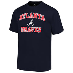 Atlanta Braves Profile Big & Tall Heart & Soul T-Shirt Navy
