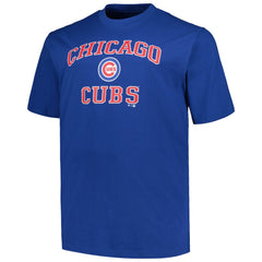 Chicago Cubs Profile Big & Tall Heart & Soul T-Shirt Royal