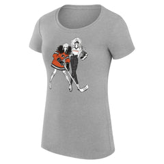Philadelphia Flyers G-III 4Her by Carl Banks Women's Super-Slim Fit Lightweight Hockey Girls T-Shirt Heather Gray