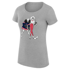 Washington Capitals G-III 4Her by Carl Banks Women's Super-Slim Fit Lightweight Hockey Girls T-Shirt Heather Gray