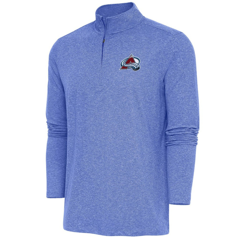 Colorado Avalanche Antigua Hunk Quarter-Zip Pullover Top Heather Royal
