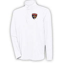 Florida Panthers Antigua Hunk Quarter-Zip Pullover Top White