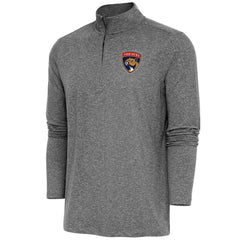 Florida Panthers Antigua Hunk Quarter-Zip Pullover Top Heather Black
