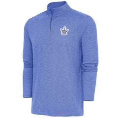 Toronto Maple Leafs Antigua Hunk Quarter-Zip Pullover Top Heather Royal