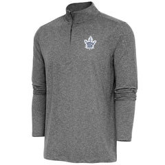 Toronto Maple Leafs Antigua Hunk Quarter-Zip Pullover Top Heather Black