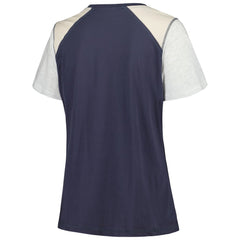 Houston Astros Women's Plus Size Henley T-Shirt Navy/Gray | 47 brand