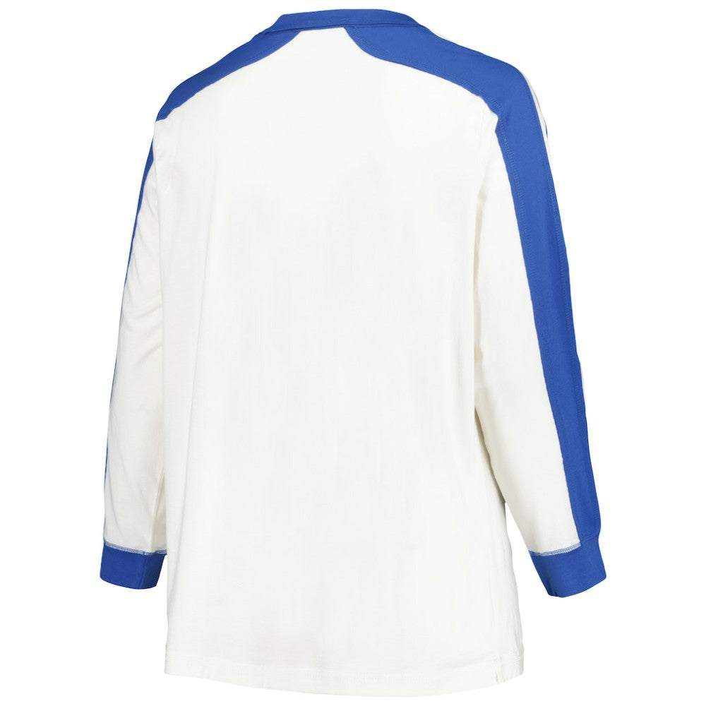 Atlanta Braves Women's Plus Size Caribou Raglan Long Sleeve T-Shirt White | 47 brand