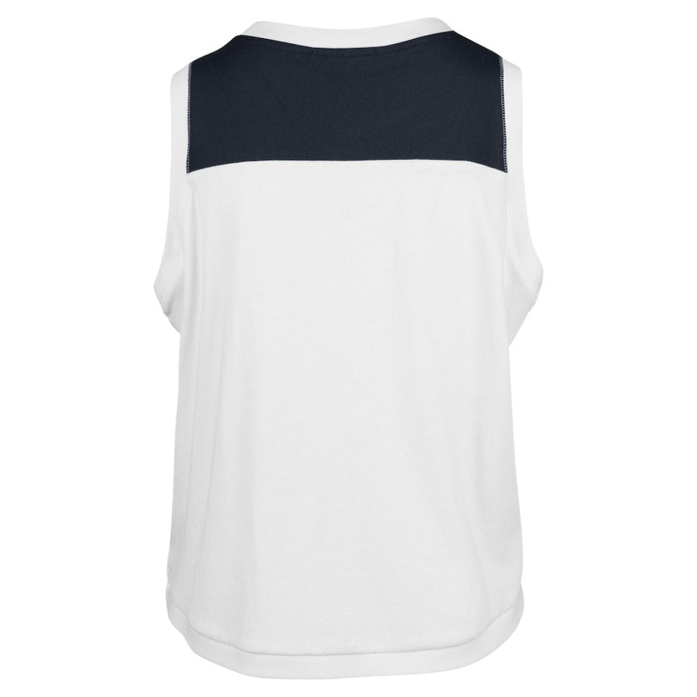 Atlanta Braves Women's Plus Size Waist Length Muscle Tank Top White/Navy | 47 brand
