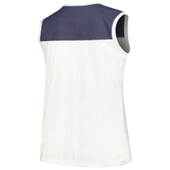 Tampa Bay Rays Women's Plus Size Waist Length Muscle Tank Top White/Navy | 47 brand