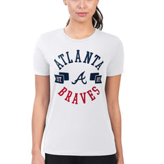 Atlanta Braves G-III 4Her by Carl Banks Women's Super-Slim Fit Lightweight City Graphic T-Shirt White
