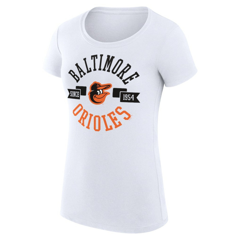 Baltimore Orioles G-III 4Her by Carl Banks Women's Super-Slim Fit Lightweight City Graphic T-Shirt White
