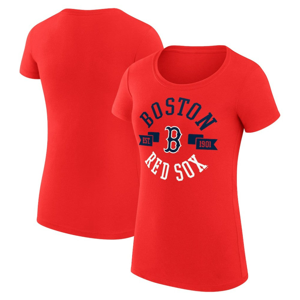 Boston Red Sox G-III 4Her by Carl Banks Women's Super-Slim Fit Lightweight City Graphic T-Shirt Red