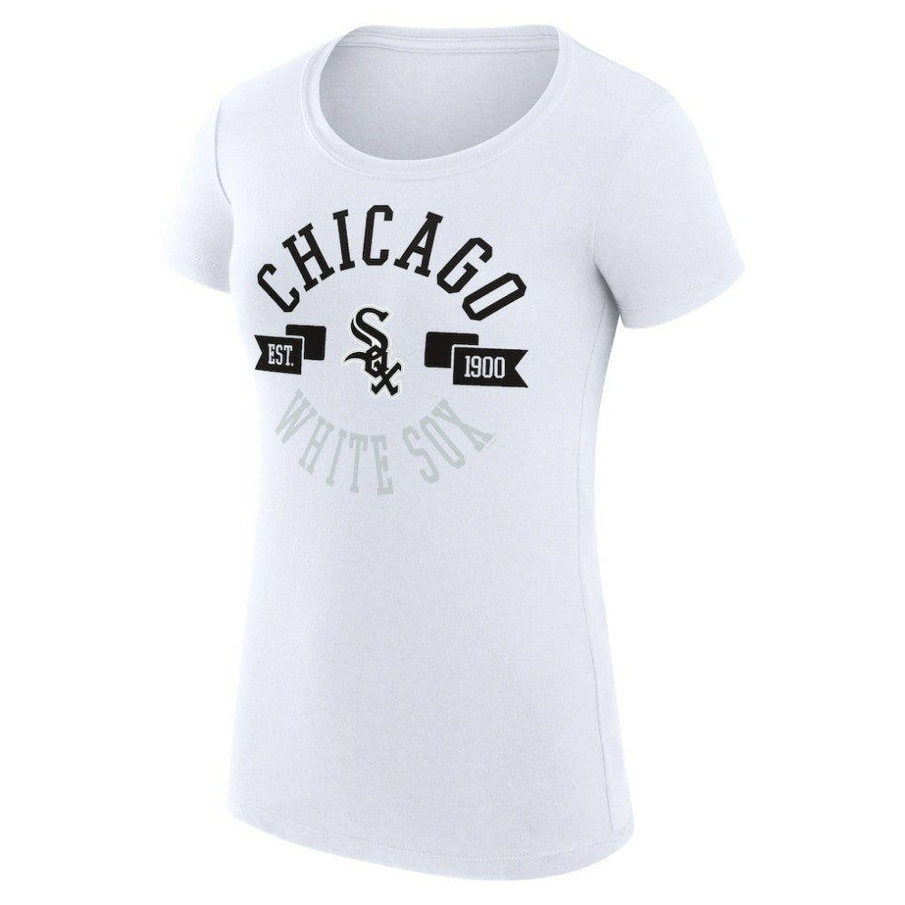 Chicago White Sox G-III 4Her by Carl Banks Women's Super-Slim Fit Lightweight City Graphic T-Shirt White