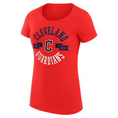 Cleveland Guardians G-III 4Her by Carl Banks Women's Super-Slim Fit Lightweight City Graphic T-Shirt Red