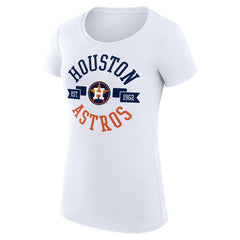Houston Astros G-III 4Her by Carl Banks Women's Super-Slim Fit Lightweight City Graphic T-Shirt White