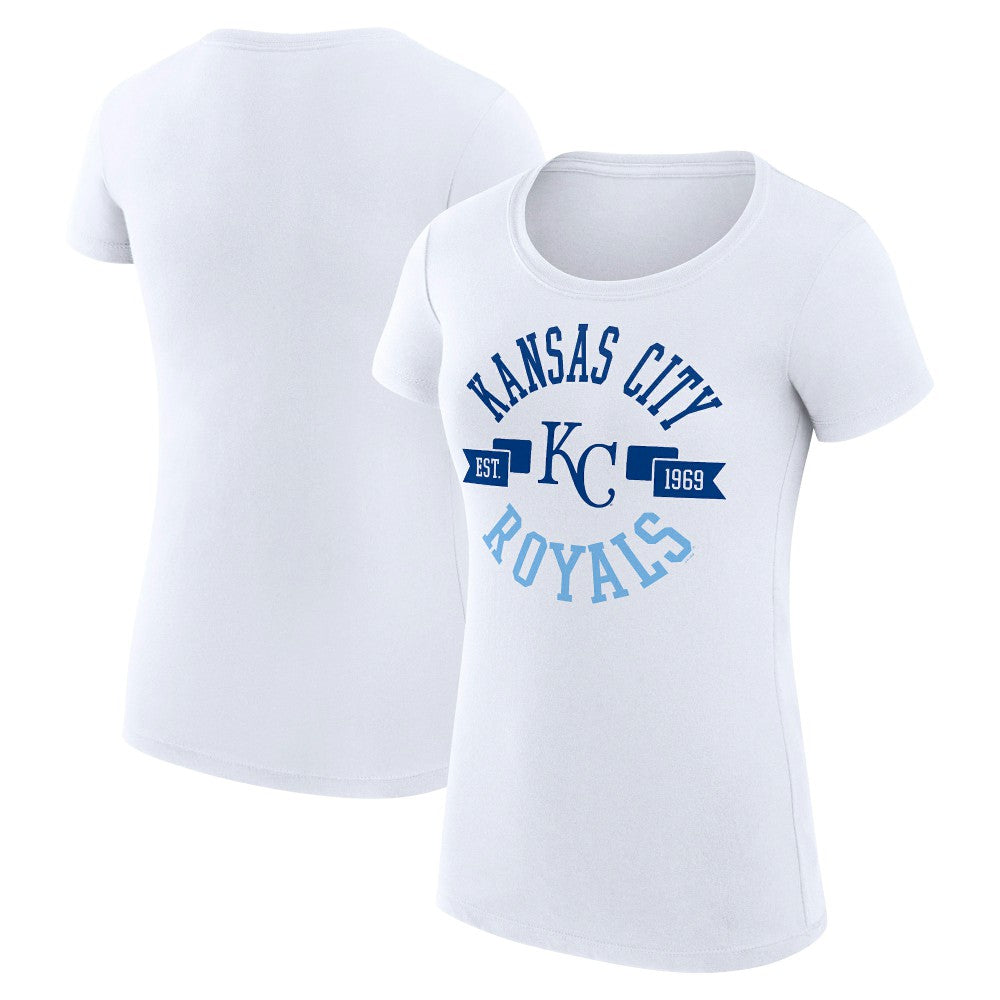 Kansas City Royals G-III 4Her by Carl Banks Women's Super-Slim Fit Lightweight City Graphic T-Shirt White