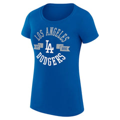 Los Angeles Dodgers G-III 4Her by Carl Banks Women's Super-Slim Fit Lightweight City Graphic T-Shirt Royal
