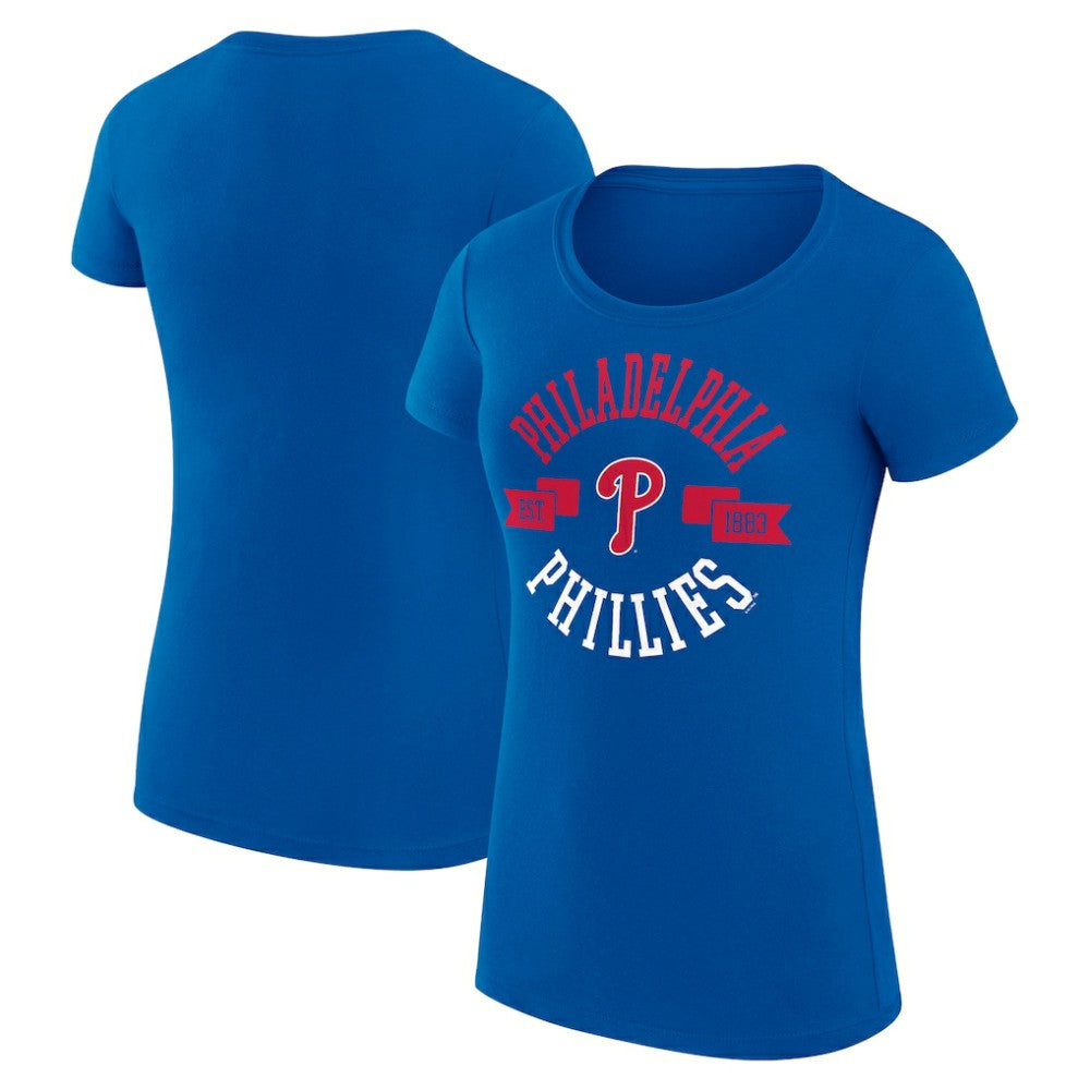 Philadelphia Phillies G-III 4Her by Carl Banks Women's Super-Slim Fit Lightweight City Graphic T-Shirt Royal
