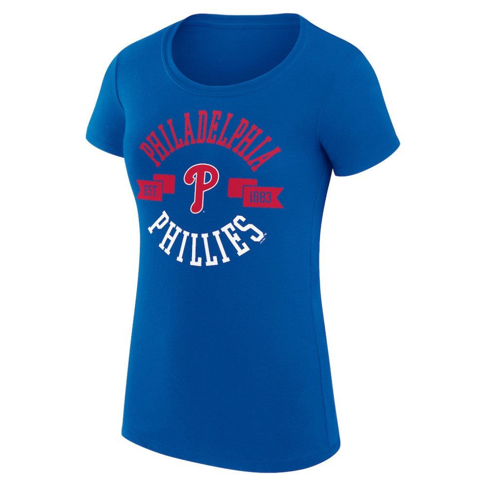 Philadelphia Phillies G-III 4Her by Carl Banks Women's Super-Slim Fit Lightweight City Graphic T-Shirt Royal