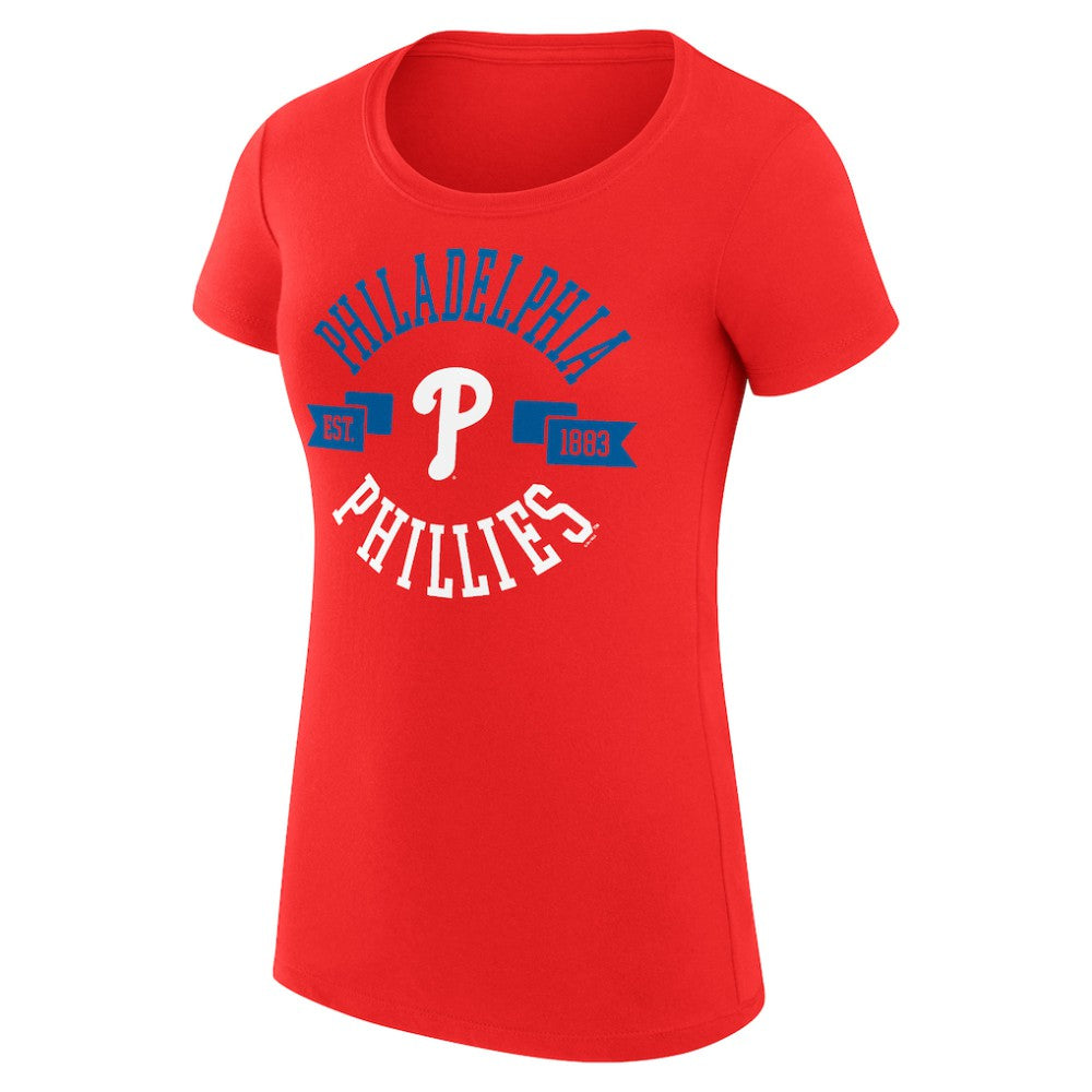 Philadelphia Phillies G-III 4Her by Carl Banks Women's Super-Slim Fit Lightweight City Graphic T-Shirt Red