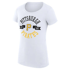 Pittsburgh Pirates G-III 4Her by Carl Banks Women's Super-Slim Fit Lightweight City Graphic T-Shirt White
