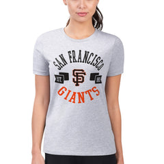 San Francisco Giants G-III 4Her by Carl Banks Women's Super-Slim Fit Lightweight City Graphic T-Shirt Heather Gray