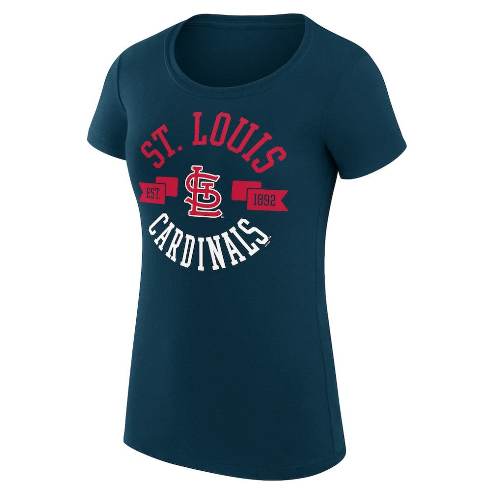 St. Louis Cardinals G-III 4Her by Carl Banks Women's Super-Slim Fit Lightweight City Graphic T-Shirt Navy