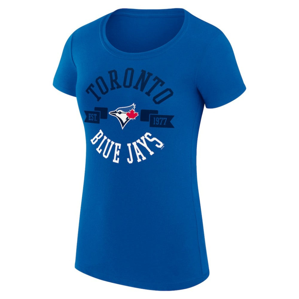 Toronto Blue Jays G-III 4Her by Carl Banks Women's Super-Slim Fit Lightweight City Graphic T-Shirt Royal
