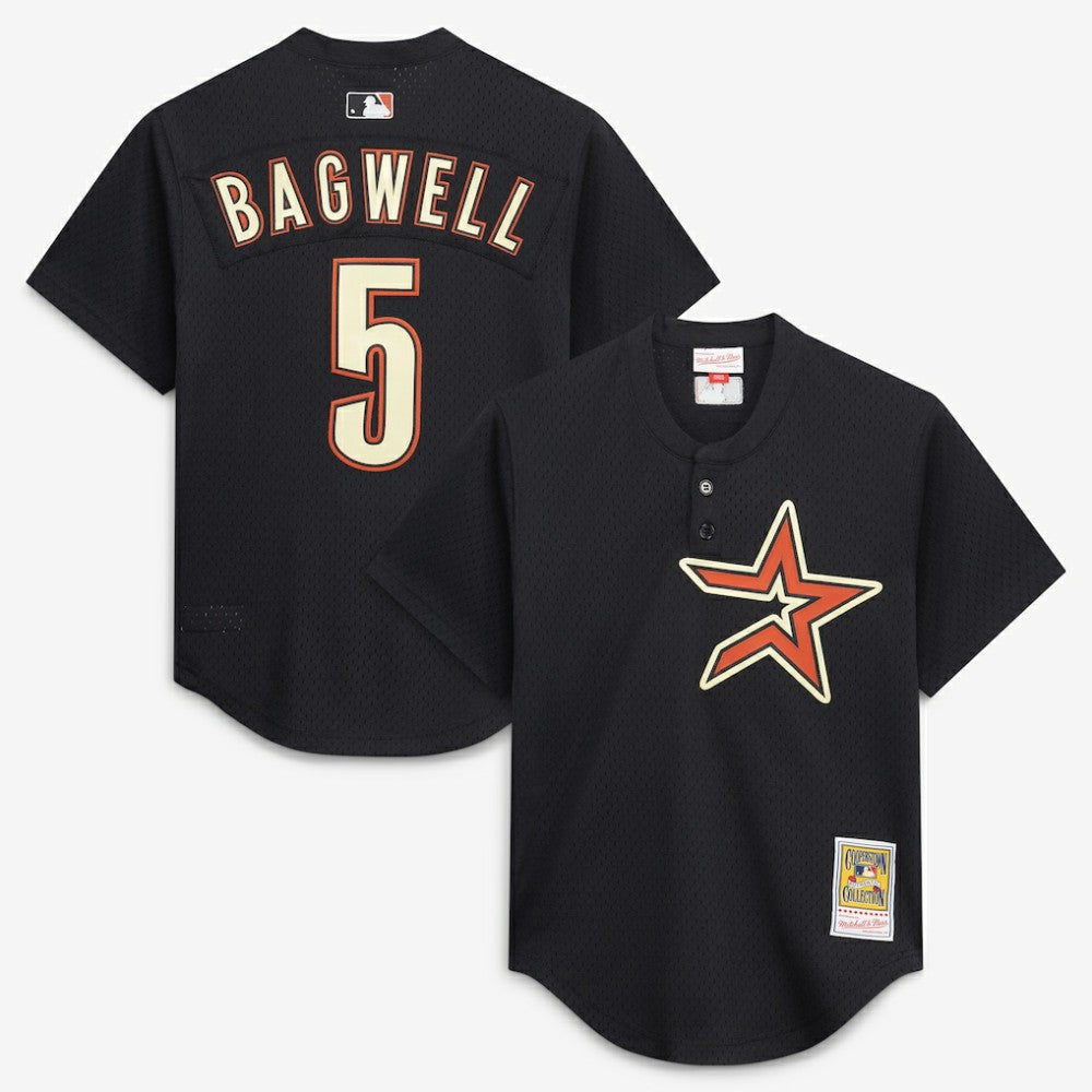 Jeff Bagwell Houston Astros Authentic Batting Practice Jersey Black | Mitchell & Ness