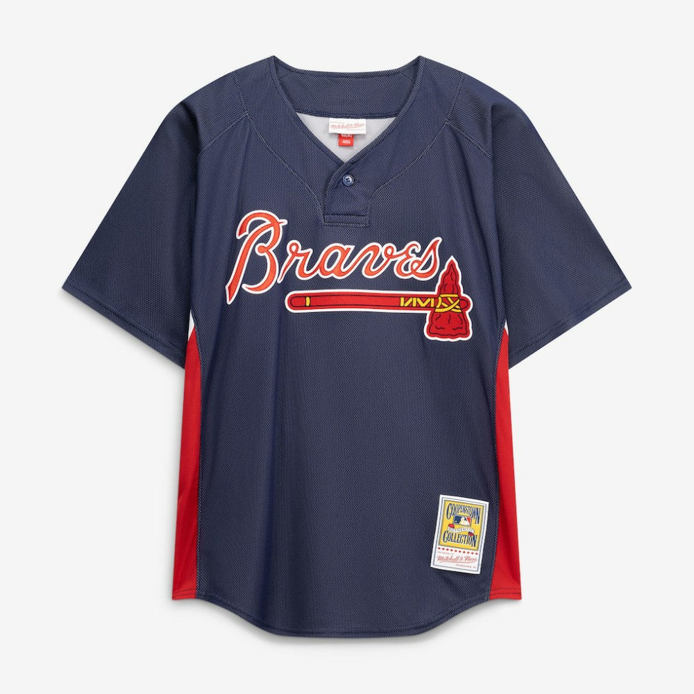 Chipper Jones Atlanta Braves Authentic Batting Practice Jersey Navy | Mitchell & Ness