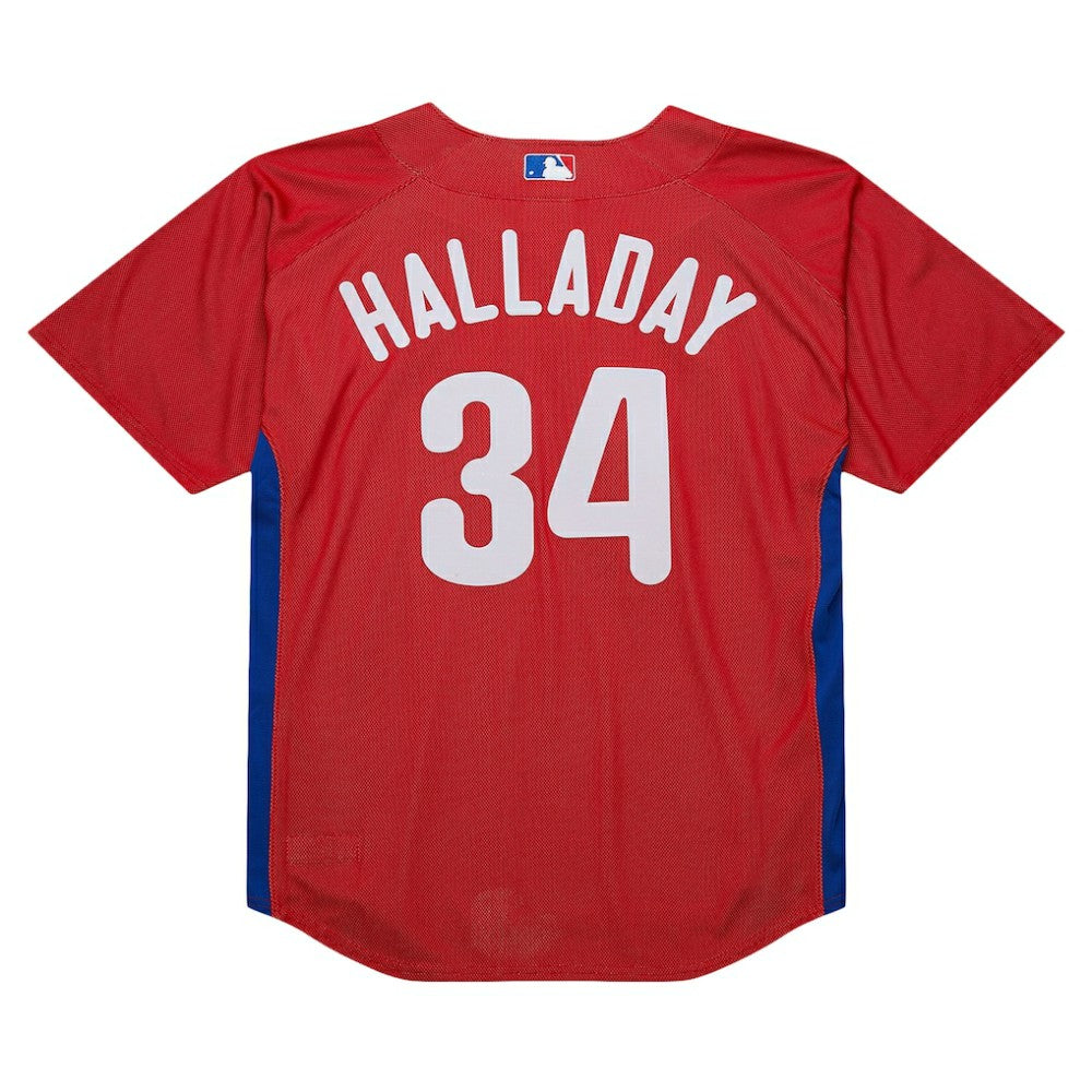 Roy Halladay Philadelphia Phillies Authentic Batting Practice Jersey Red | Mitchell & Ness