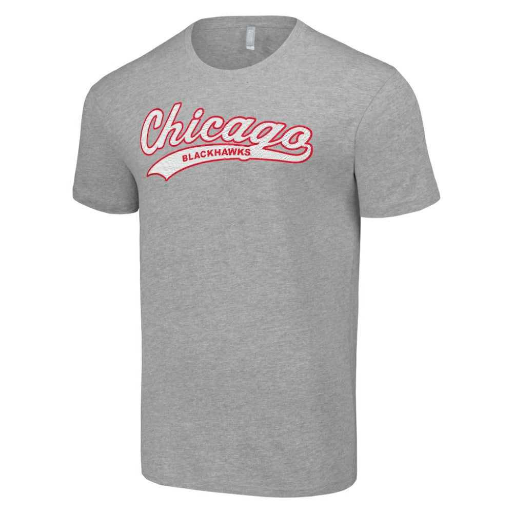 Chicago Blackhawks Starter Tailsweep T-Shirt Heather Gray