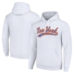 New York Islanders Starter Tailsweep Fleece Tri-Blend Pullover Hoodie White