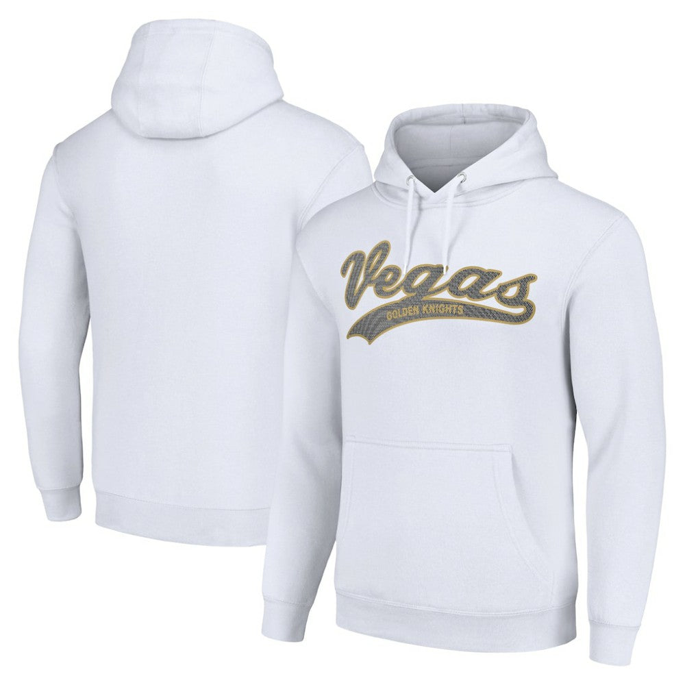 Vegas Golden Knights Starter Tailsweep Fleece Tri-Blend Pullover Hoodie White