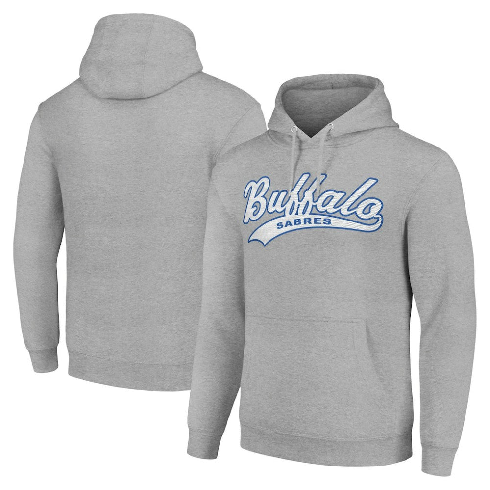 Buffalo Sabres Starter Tailsweep Fleece Tri-Blend Pullover Hoodie Heather Gray