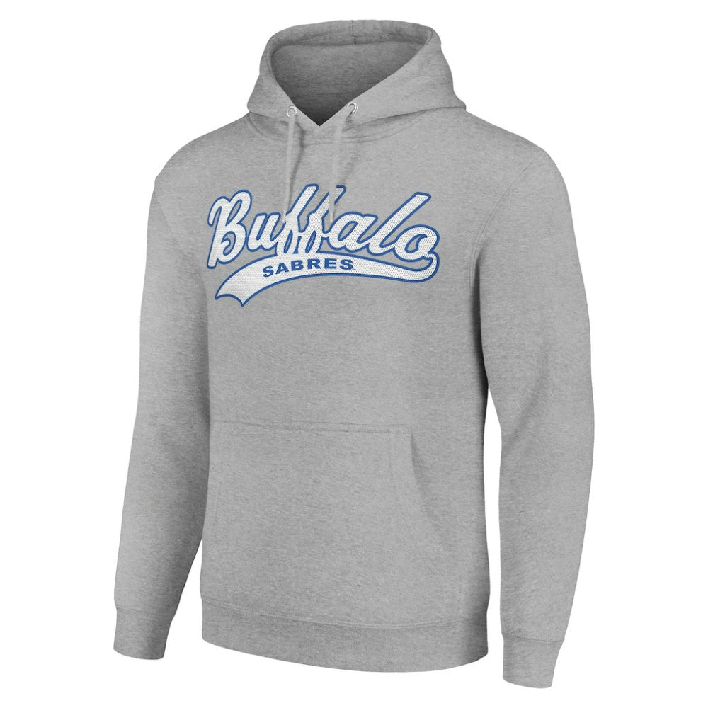 Buffalo Sabres Starter Tailsweep Fleece Tri-Blend Pullover Hoodie Heather Gray