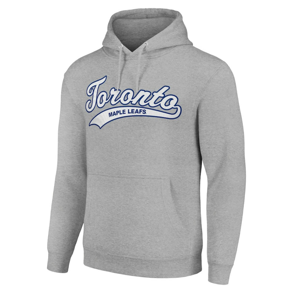 Toronto Maple Leafs Starter Tailsweep Fleece Tri-Blend Pullover Hoodie Heather Gray
