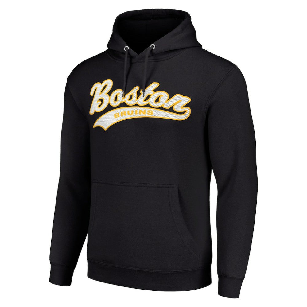 Boston Bruins Starter Tailsweep Fleece Tri-Blend Pullover Hoodie Black