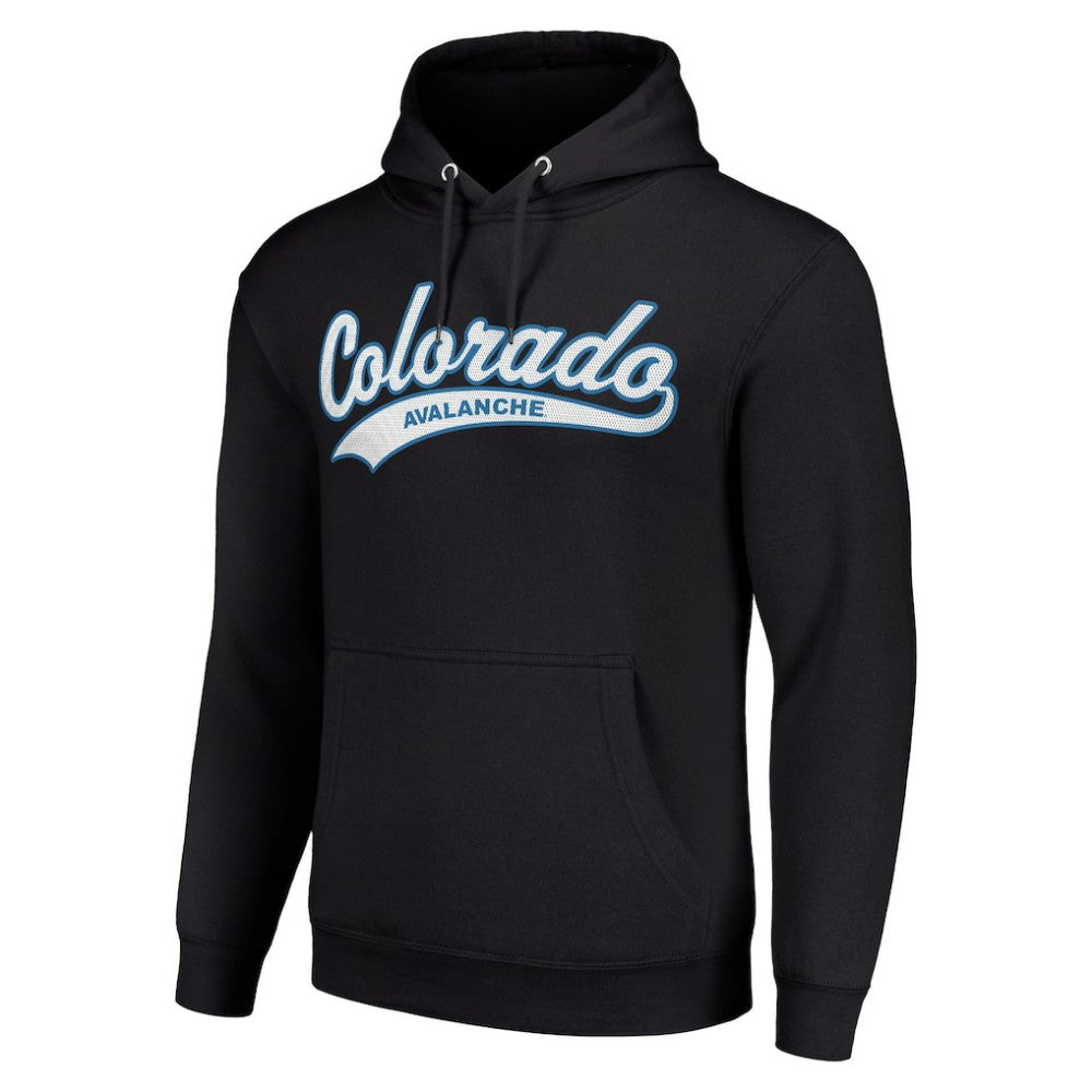 Colorado Avalanche Starter Tailsweep Fleece Tri-Blend Pullover Hoodie Black