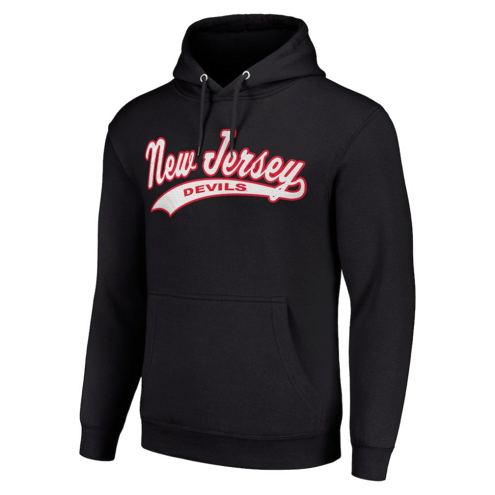 New Jersey Devils Starter Tailsweep Fleece Tri-Blend Pullover Hoodie Black