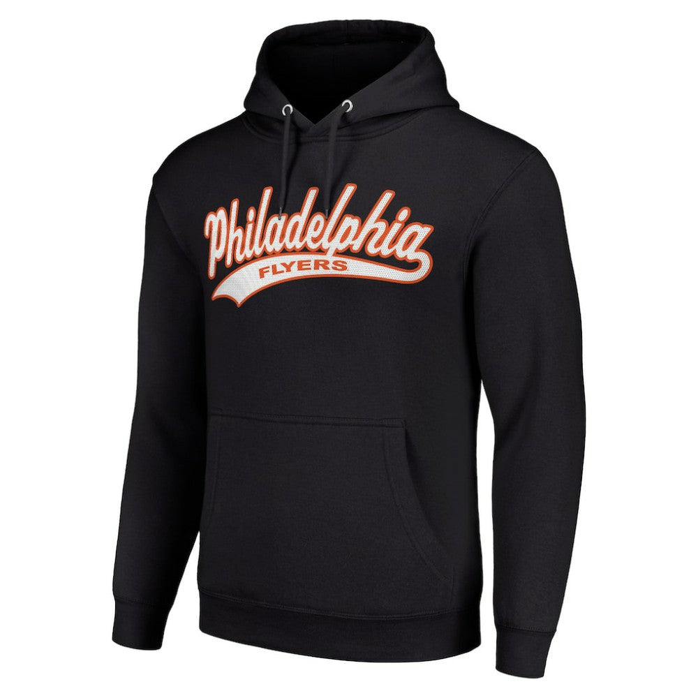 Philadelphia Flyers Starter Tailsweep Fleece Tri-Blend Pullover Hoodie Black