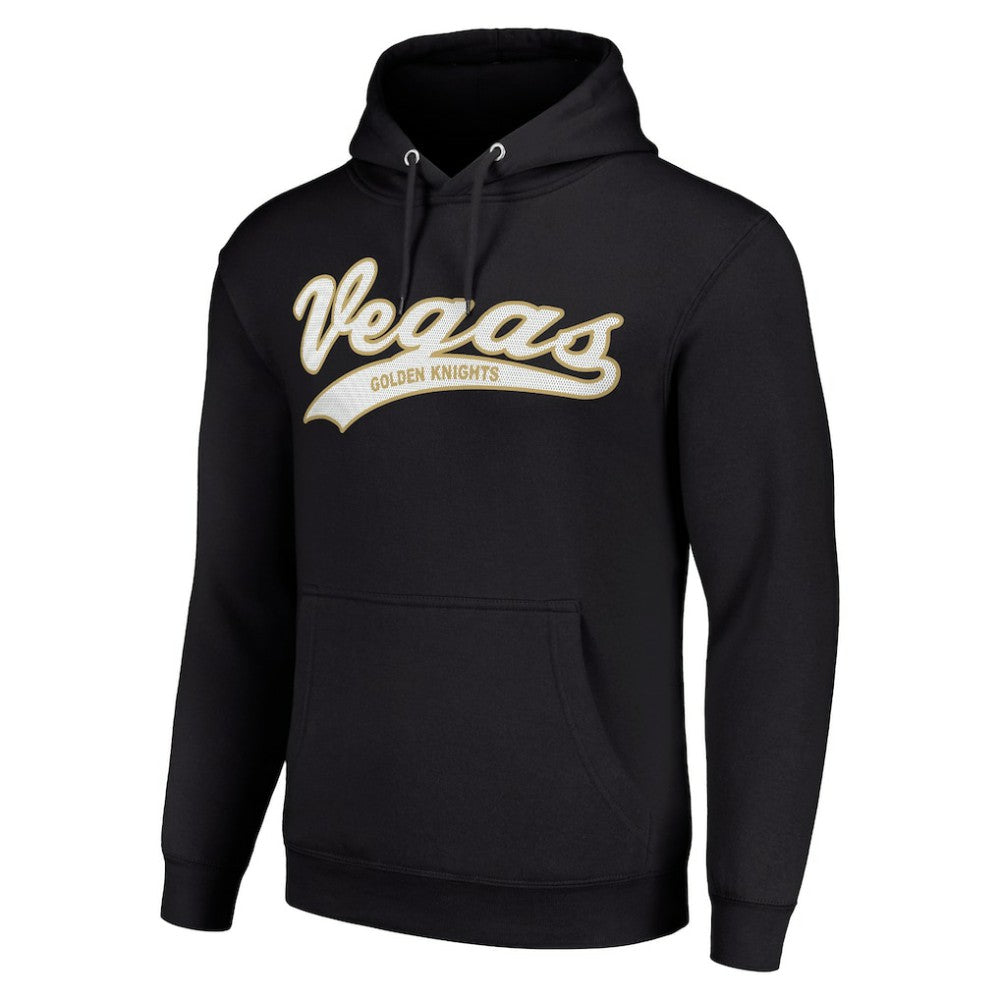 Vegas Golden Knights Starter Tailsweep Fleece Tri-Blend Pullover Hoodie Black
