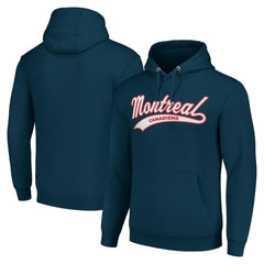 Montreal Canadiens Starter Tailsweep Fleece Tri-Blend Pullover Hoodie Navy